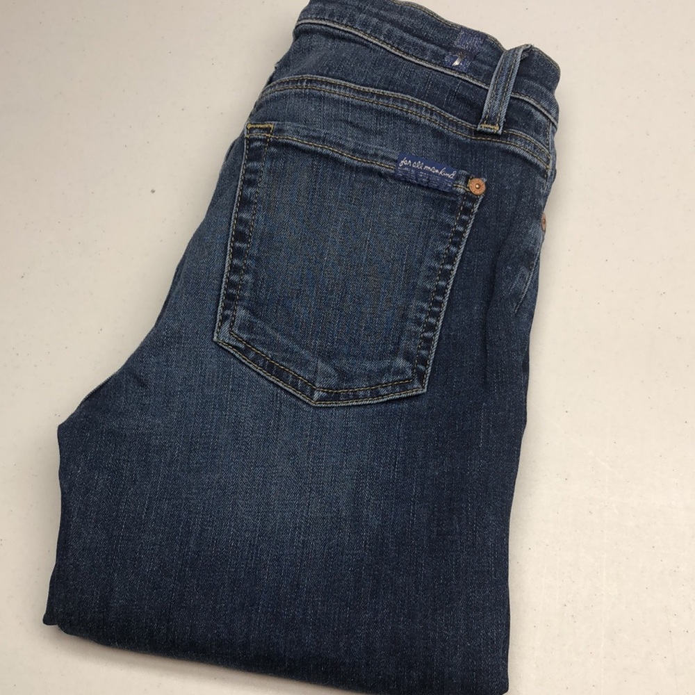 LIKE NEW 7 for ALL MANKIND ANKLE GWENEVERE JEANS 27x28 🇲🇽